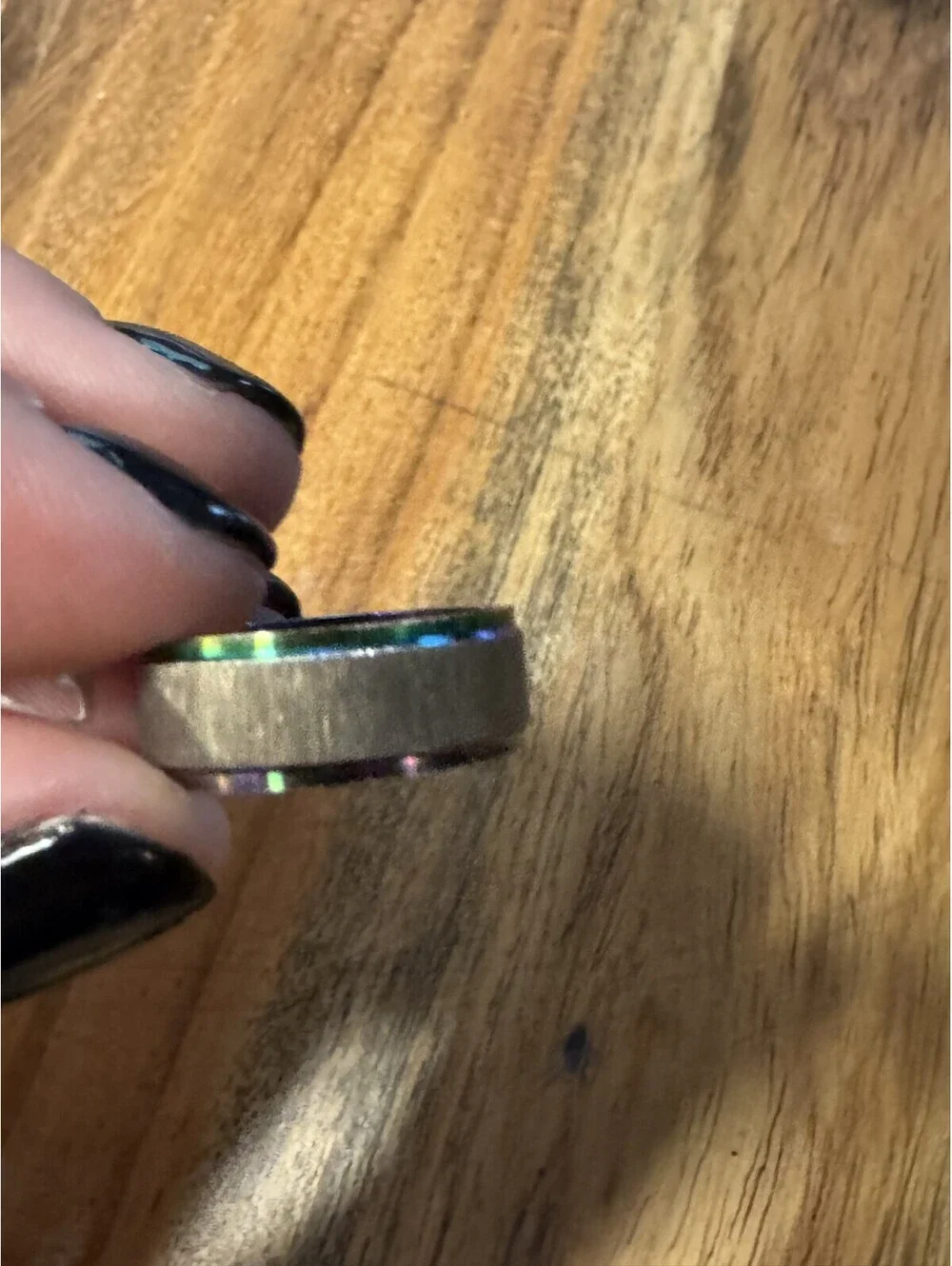 Lot of 5 Stainless Steel Ring- Oil Slick, PopArt, Heart, Glitter - Various Sizes